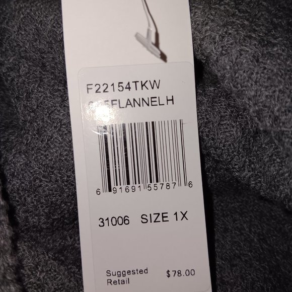 COLOUR EIGHTEEN FLANNEL BALLOON SLEEVE SWEATER TOP - Picture 11 of 11